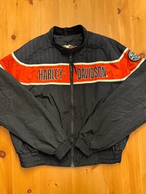 Vintage 1990s Harley-Davidson Racing Jacket - Made in USA